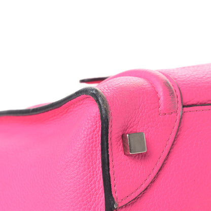 Celine Drummed Calfskin Mini Luggage Fluo Pink 18 of 20