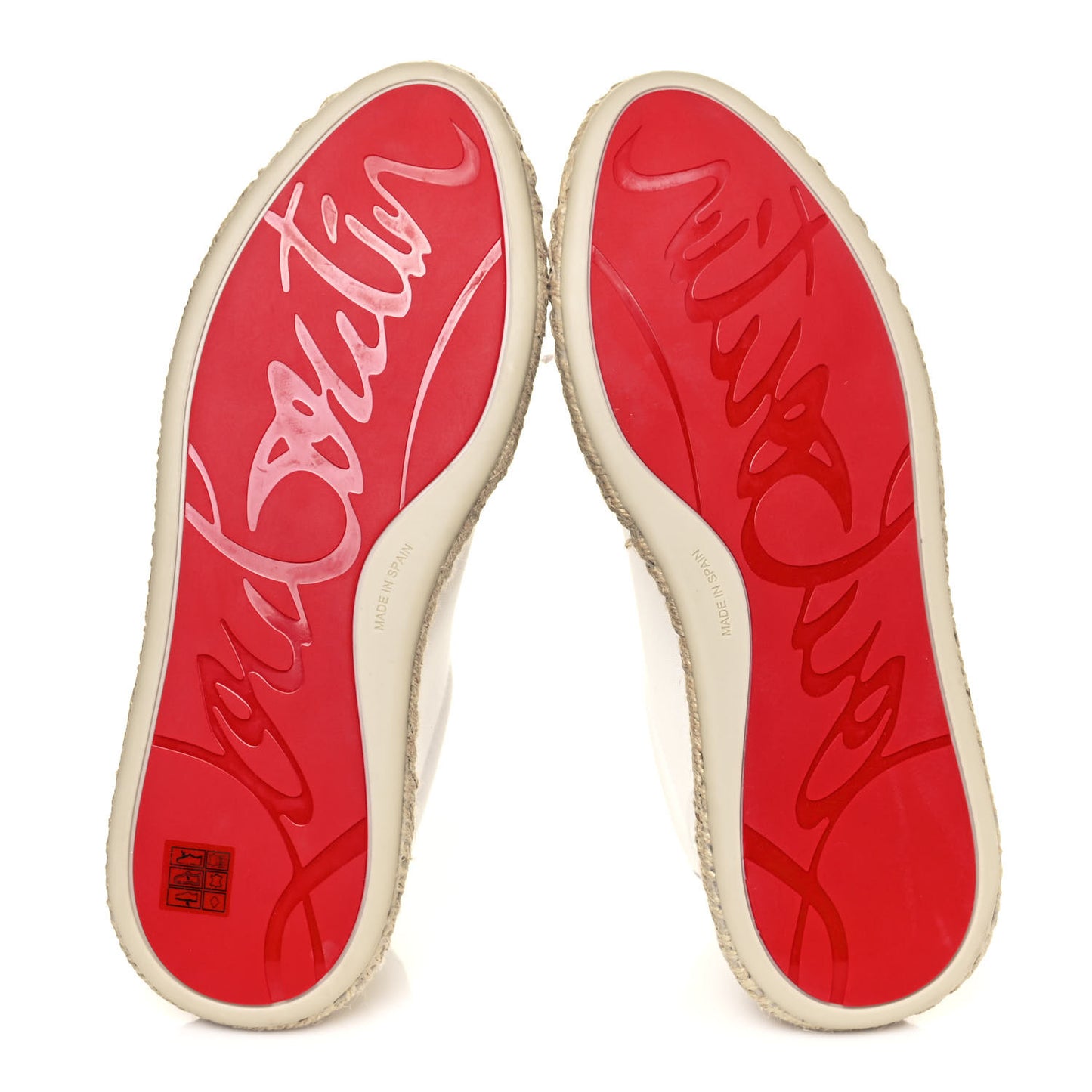 Toile Calfskin Espasneak Flat Sneaker 41 Ivory
