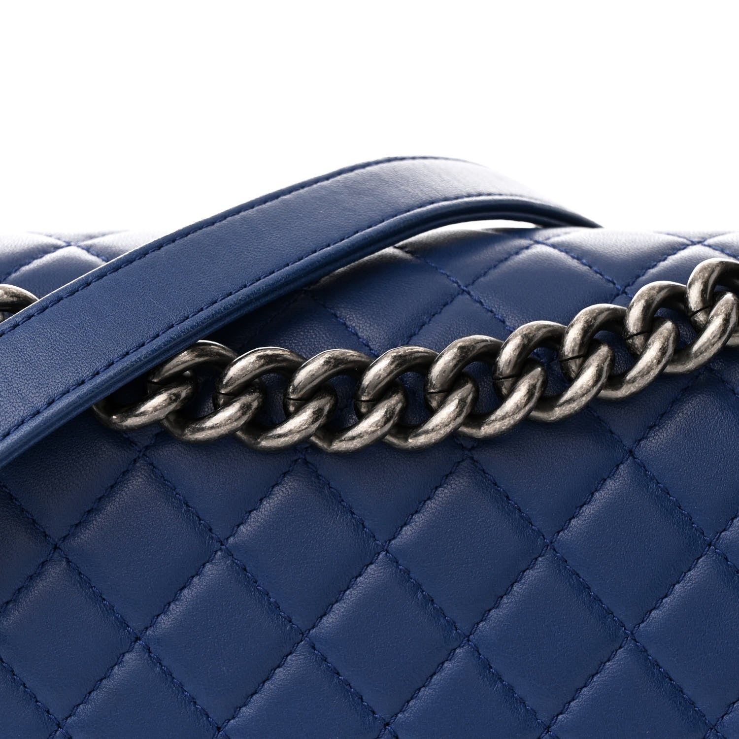 Chanel Lambskin Quilted New Medium Boy Flap Navy 8 of 10