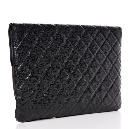 Chanel Caviar Quilted Medium Golden Class Pouch Black 3 of 8