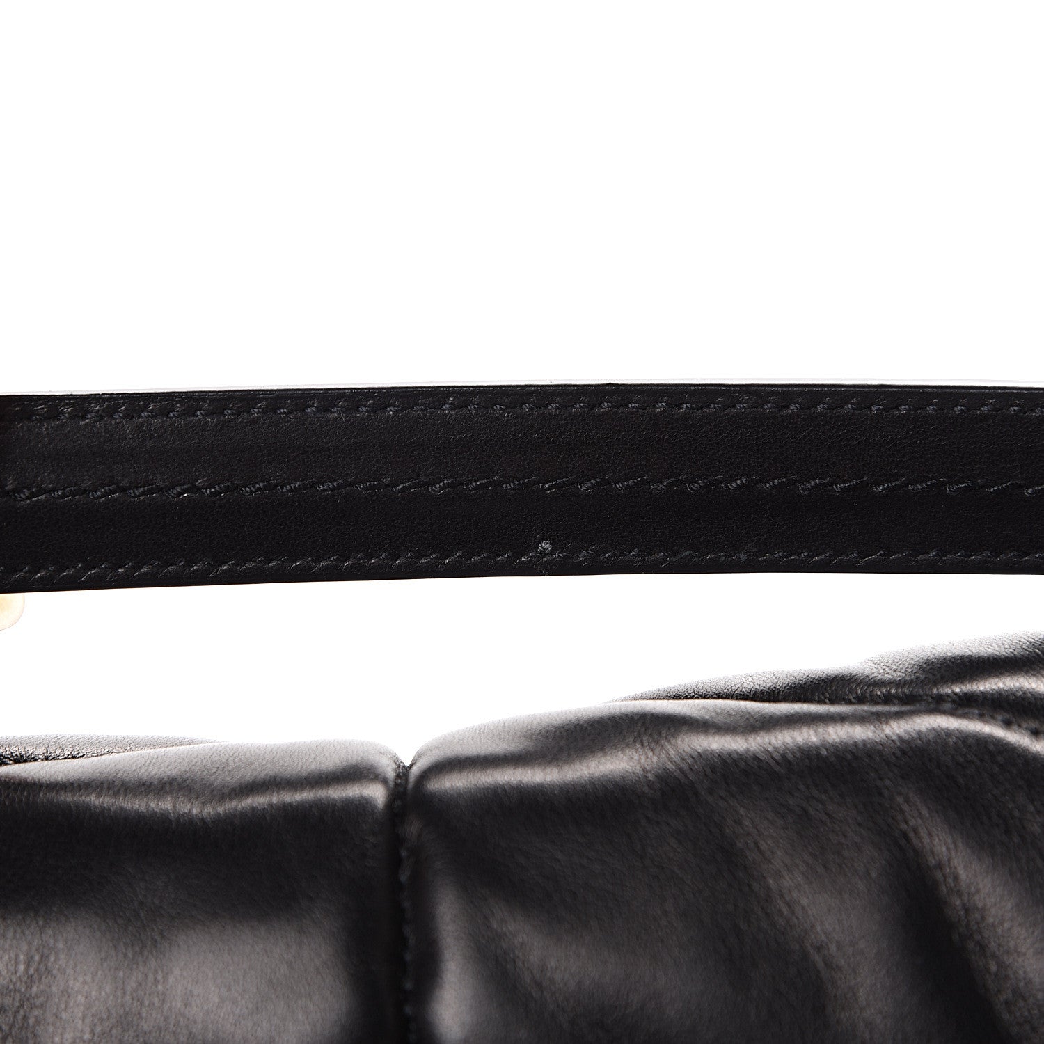 Saint Laurent Lambskin Quilted Medium Loulou Puffer Monogram Chain Satchel Black 11 of 11
