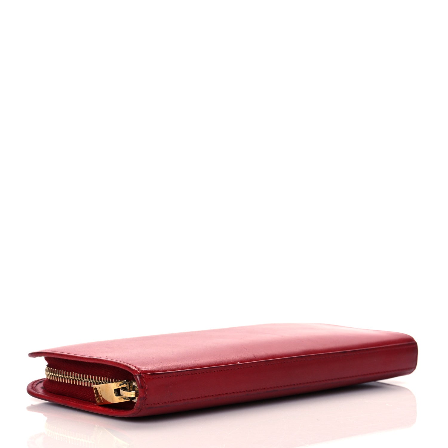 Saint Laurent Calfskin Classic Zip Around Continental Wallet Rouge Orient 3 of 9