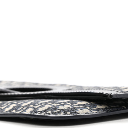Christian Dior Oblique Fold Over Clutch Blue 8 of 9