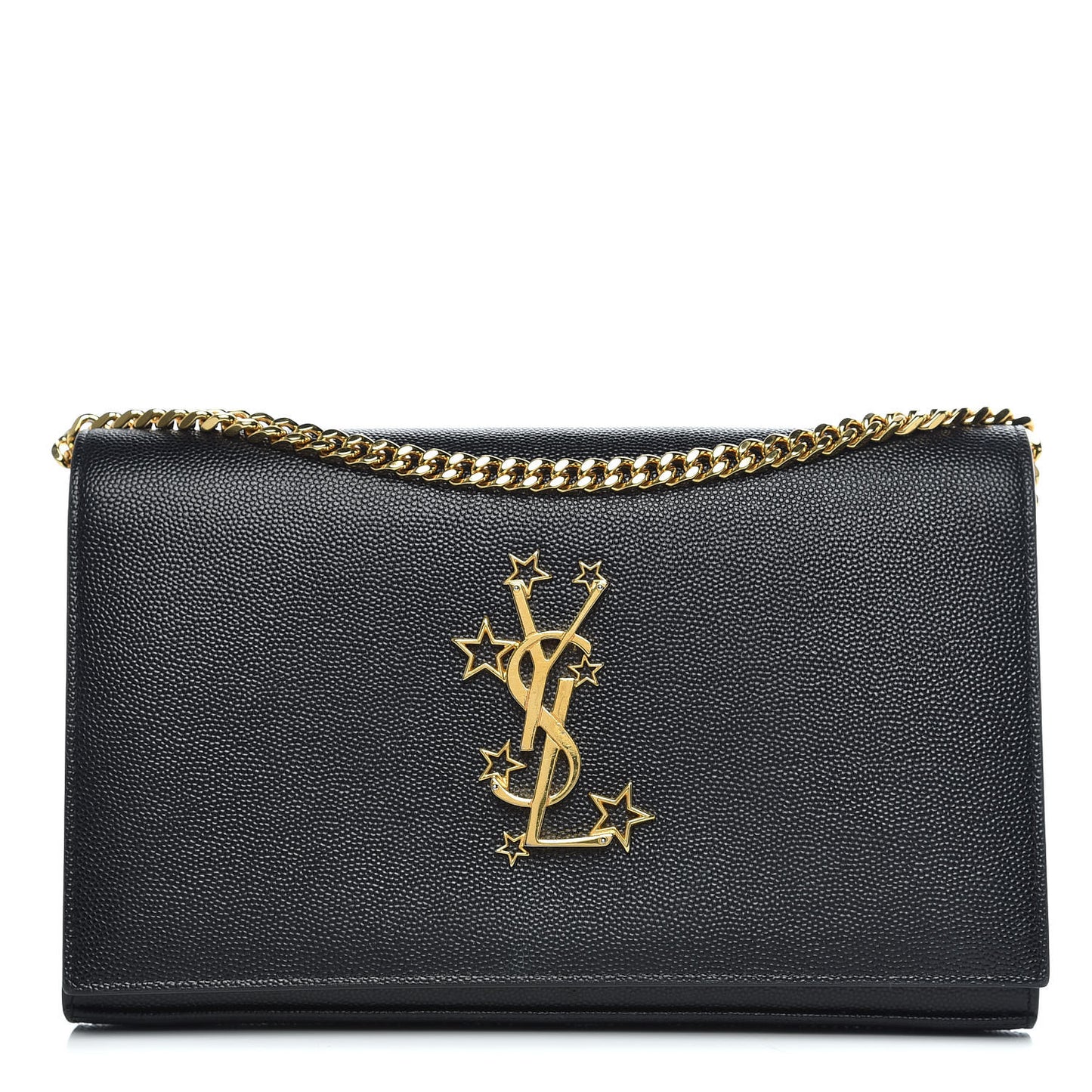 Grain De Poudre Star Studded Monogram Wallet on Chain Black