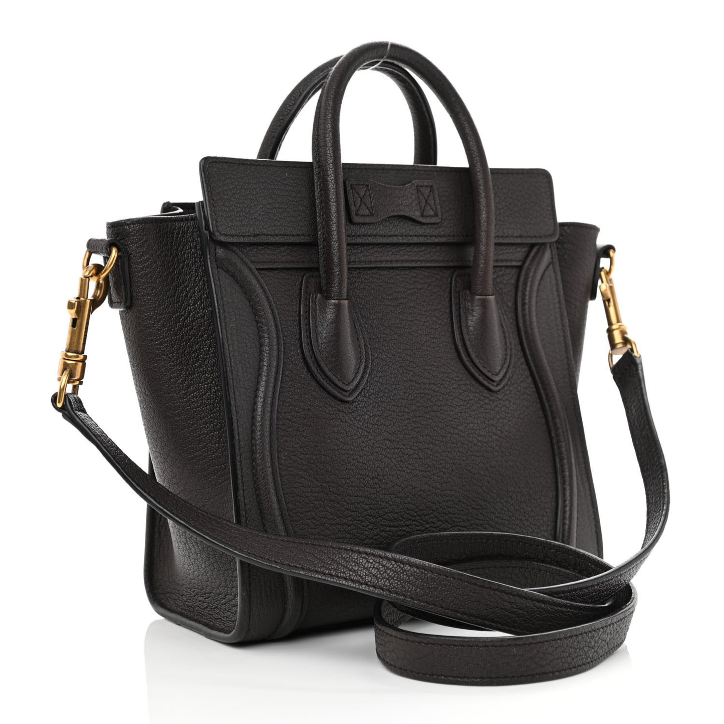 Goatskin Nano Luggage Dark Taupe