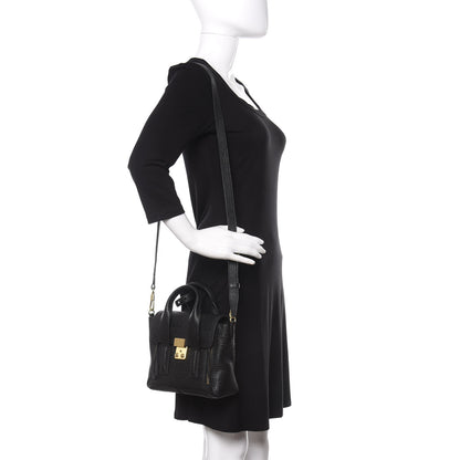 3.1 Phillip Lim 3.1 Textured Calfskin Mini Pashli Satchel Black 2 of 10