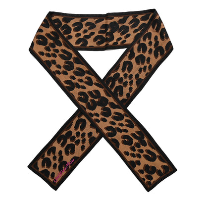 Louis Vuitton Silk Leopard Bandeau Scarf Marron 1 of 5