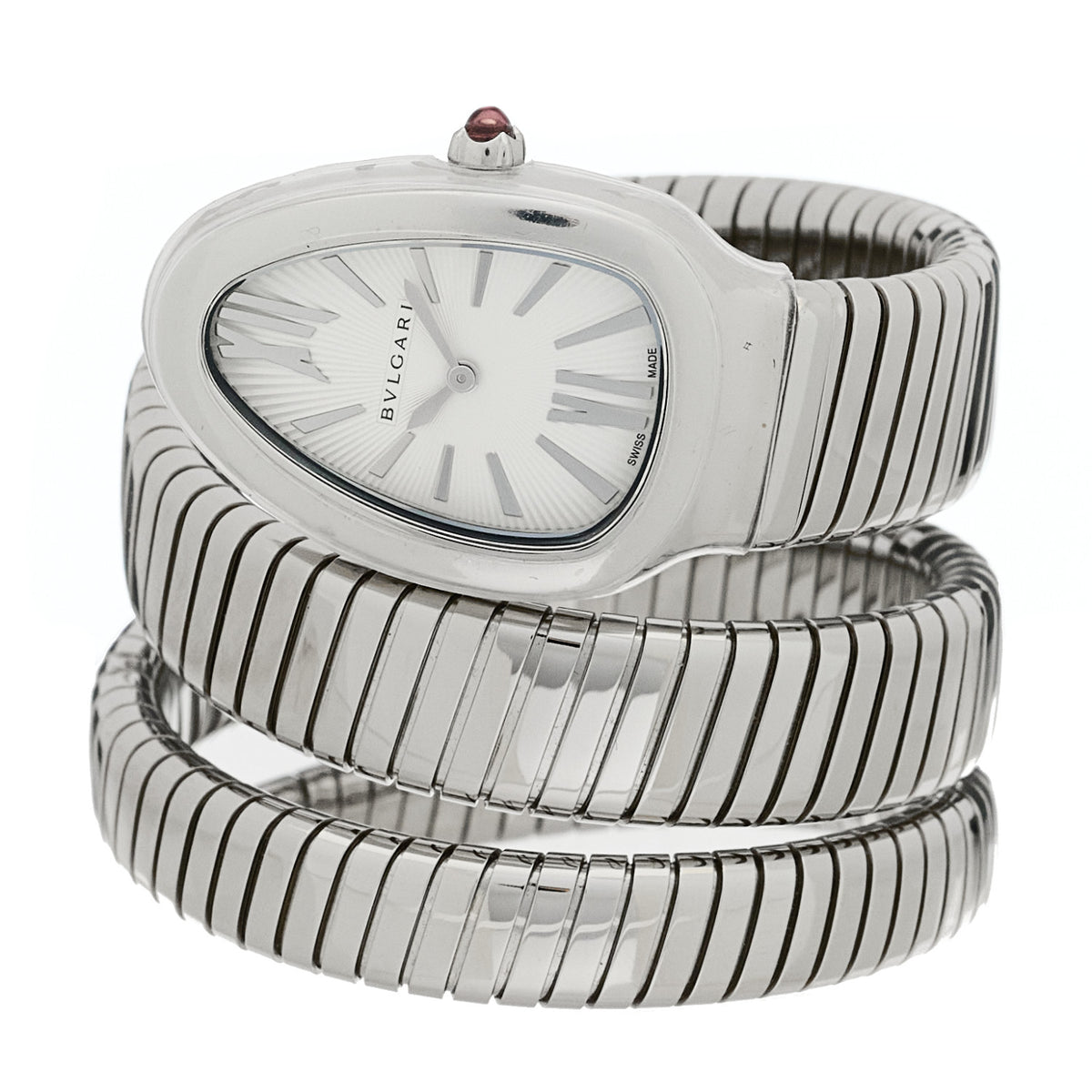 Bulgari Stainless Steel 35mm Serpenti Tubogas Double Spiral Quartz Watch 2 of 5