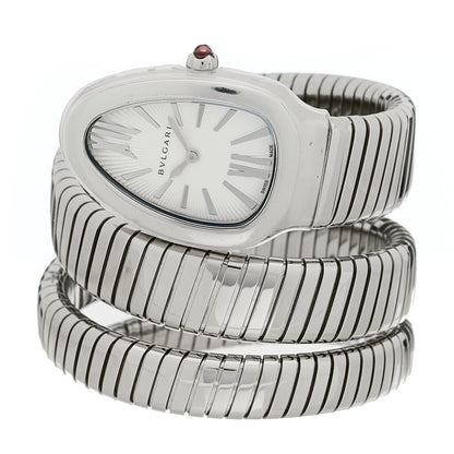 Bulgari Stainless Steel 35mm Serpenti Tubogas Double Spiral Quartz Watch 2 of 5