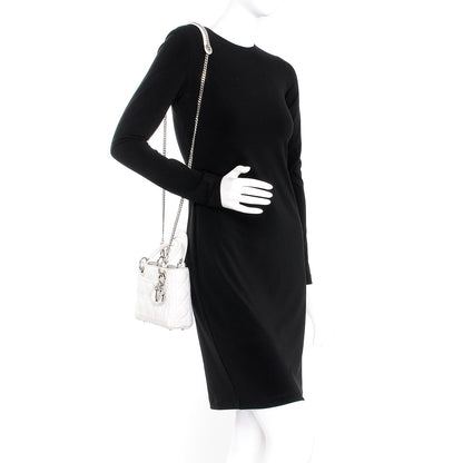 Christian Dior Lambskin Cannage Mini Lady Dior White 2 of 18