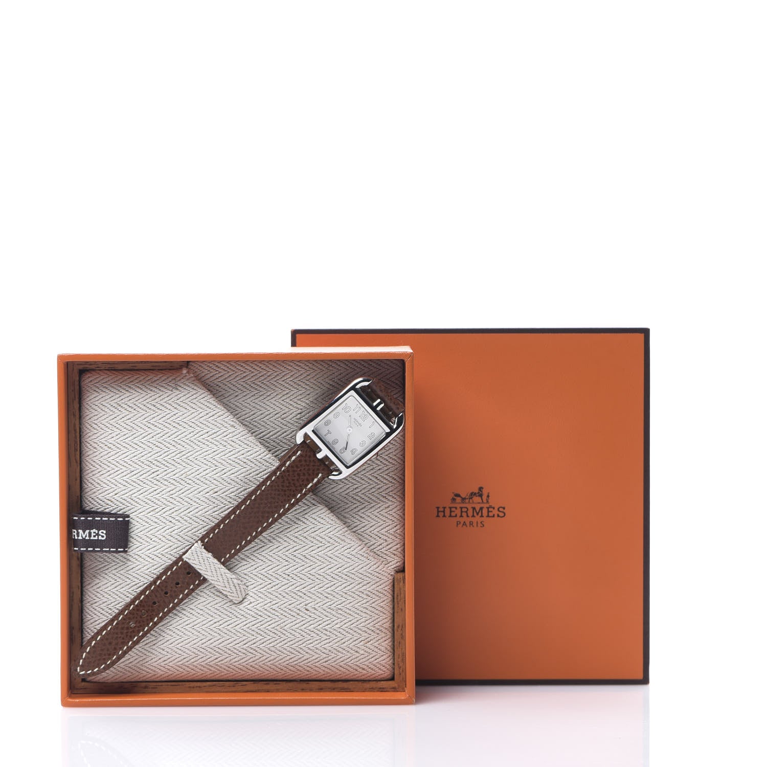 Hermes Stainless Steel Courchevel 23mm Cape Cod Quartz Watch Chocolate 7 of 7