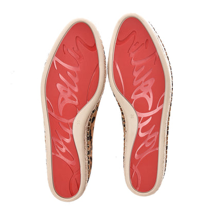 Christian Louboutin Veau Velours Leopard Aliochette Espadrilles 39 Caramel 6 of 9