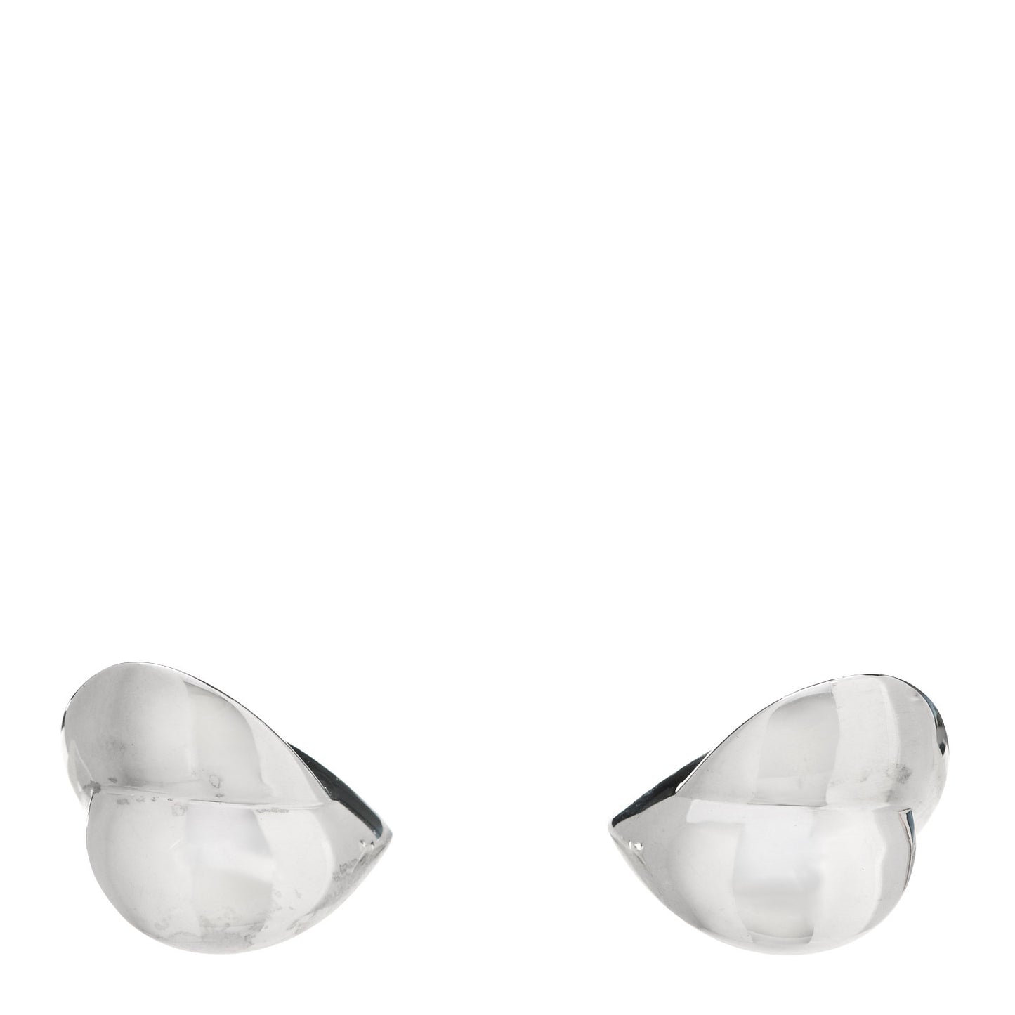 Sterling Silver Frank Gehry Folded Heart Earrings