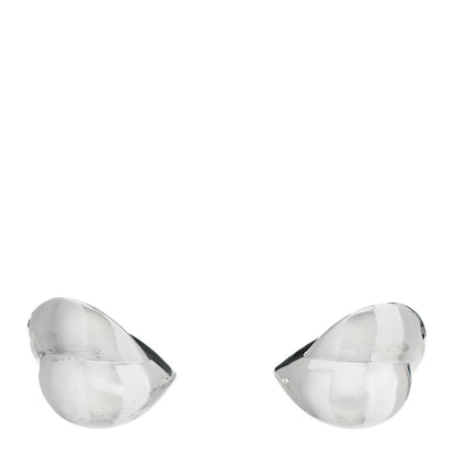 Tiffany Sterling Silver Frank Gehry Folded Heart Earrings 1 of 4