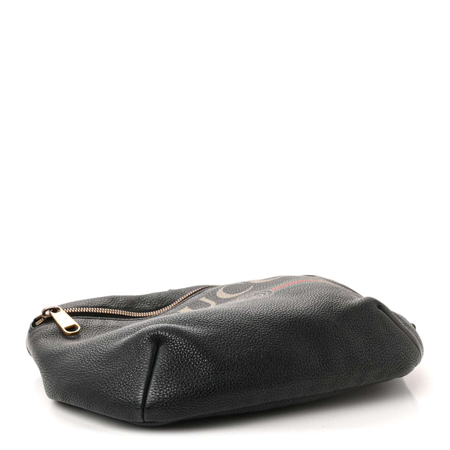 Grained Calfskin Logo Belt Bag Black