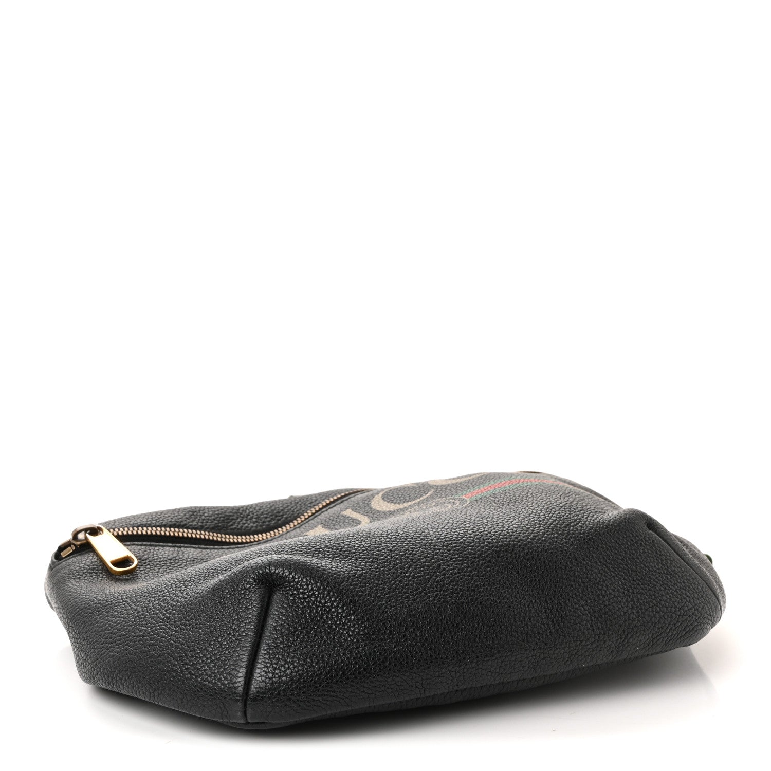 Gucci Grained Calfskin Logo Belt Bag Black 4 of 9
