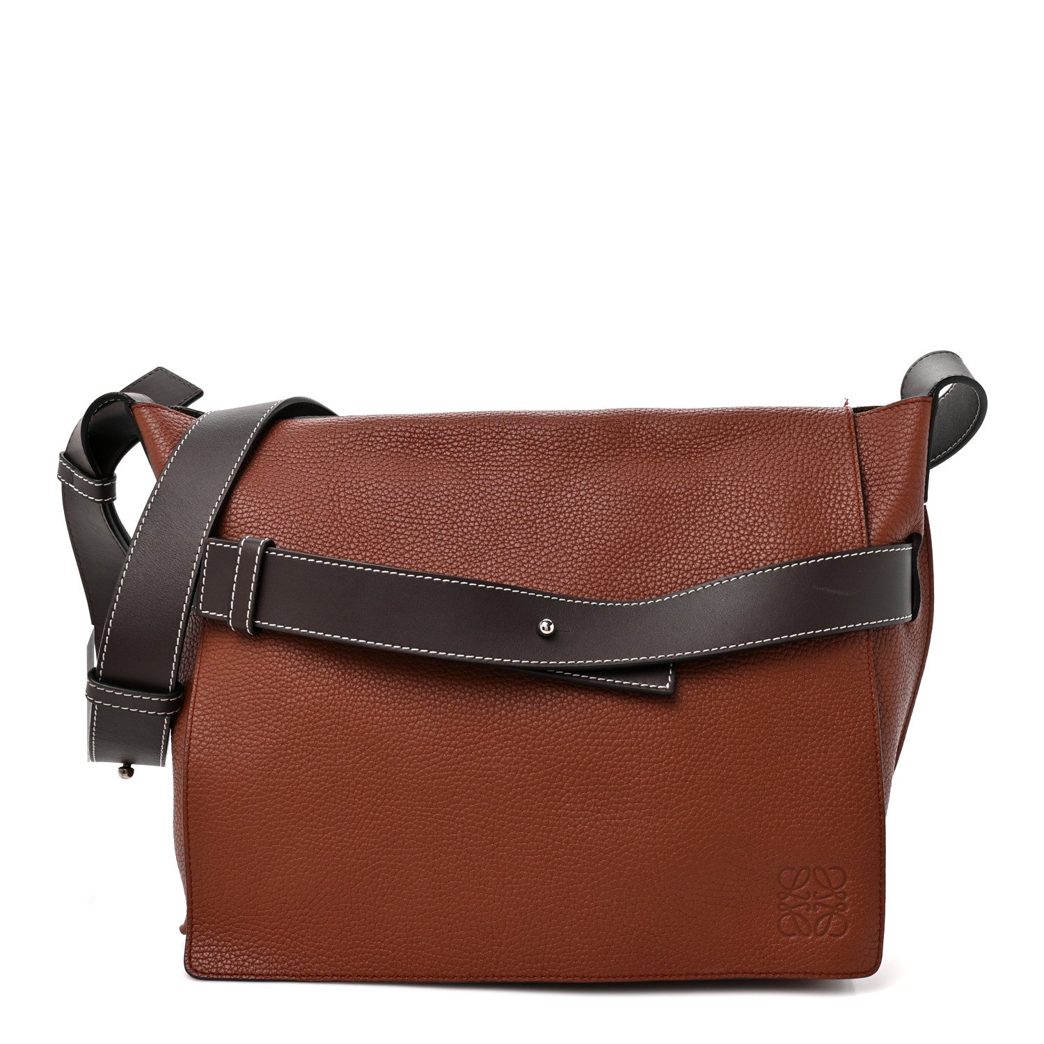 Loewe Soft Grained Calfskin Military Messenger Bag Cognac 1 of 9