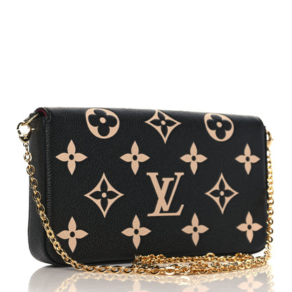 Louis Vuitton Empreinte Monogram Giant Felicie Pochette Black Beige 4 of 10
