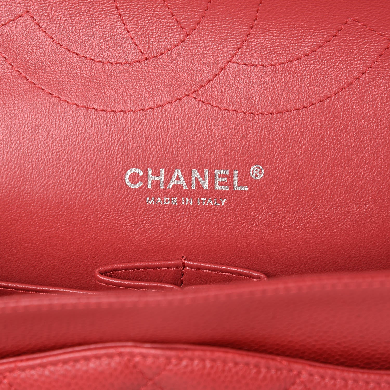 Chanel Caviar Quilted Jumbo Double Flap Red 6 of 11