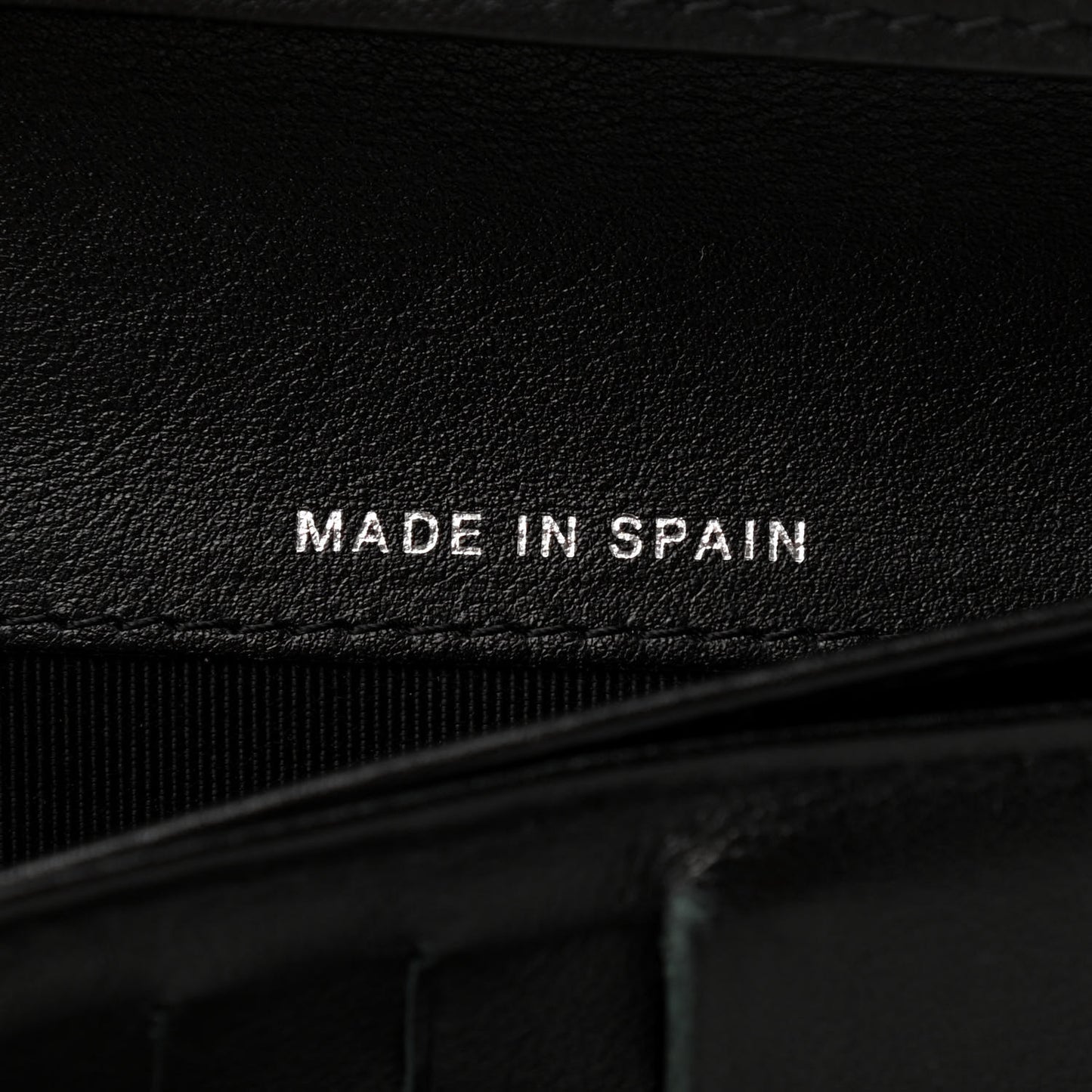 Striated Patent Yen Wallet Black