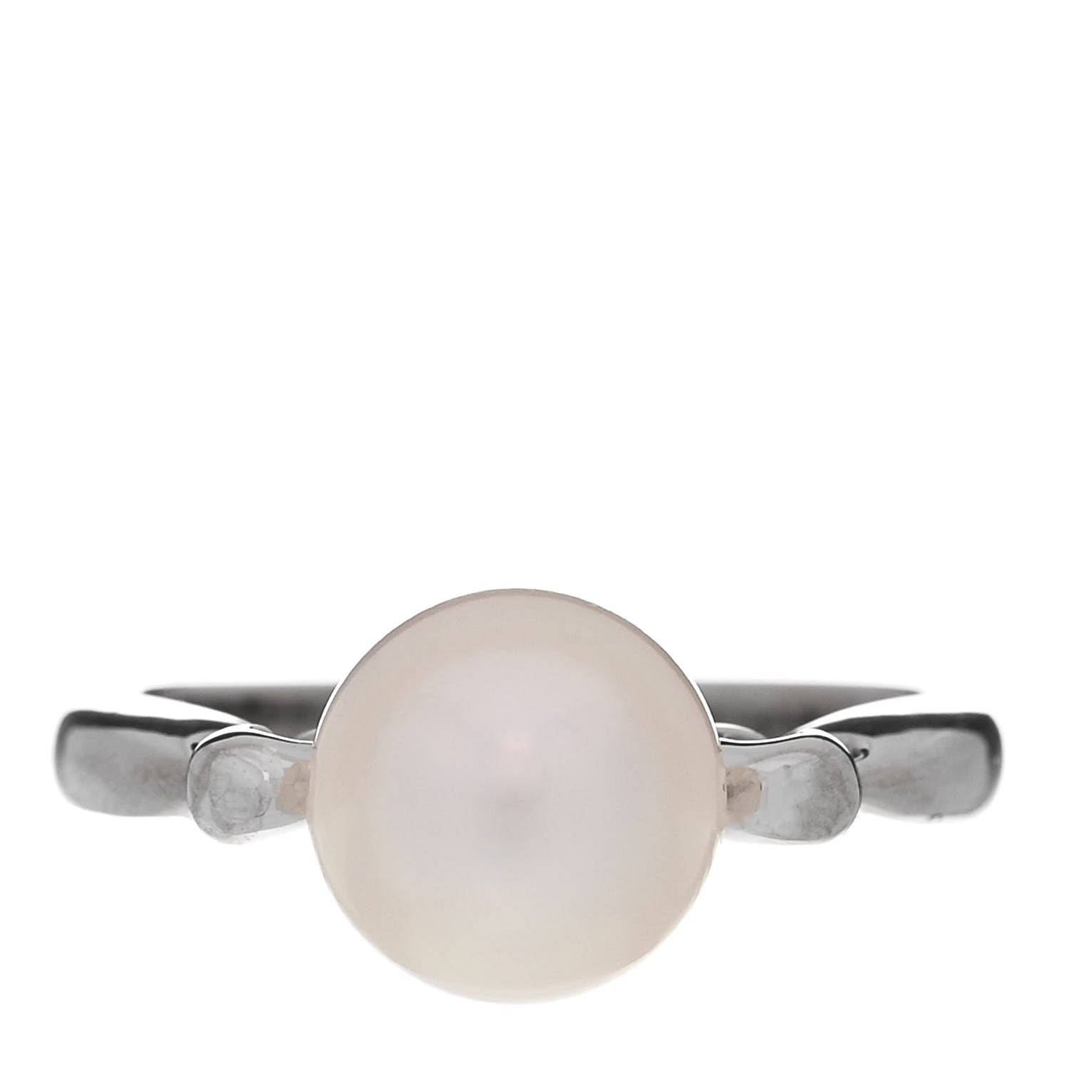 Mikimoto Platinum Akoya Cultured Pearl 8mm Ring 51 5.75 1 of 4