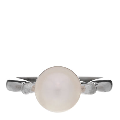 Mikimoto Platinum Akoya Cultured Pearl 8mm Ring 51 5.75 1 of 4