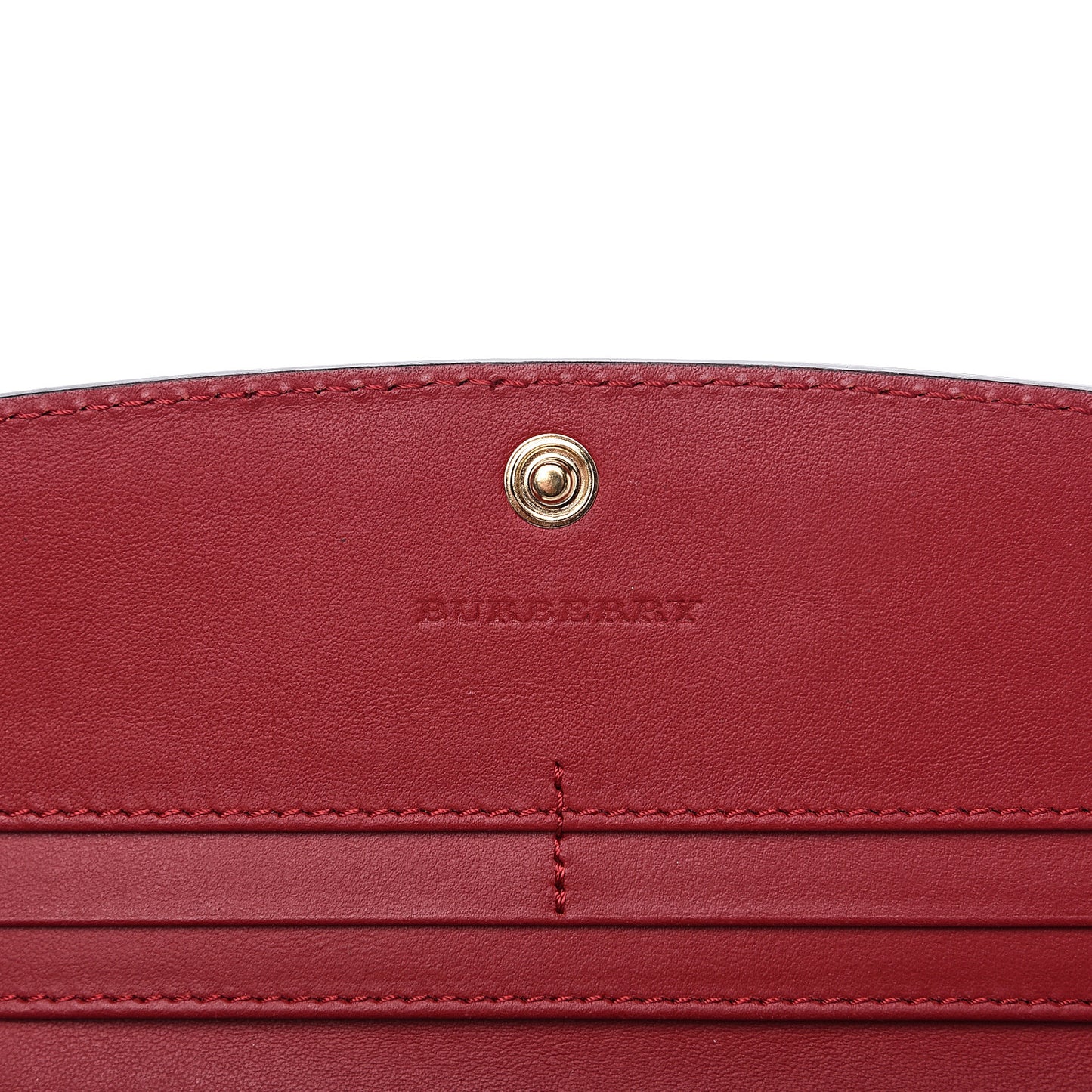 Calfskin House Check Continental Wallet Red