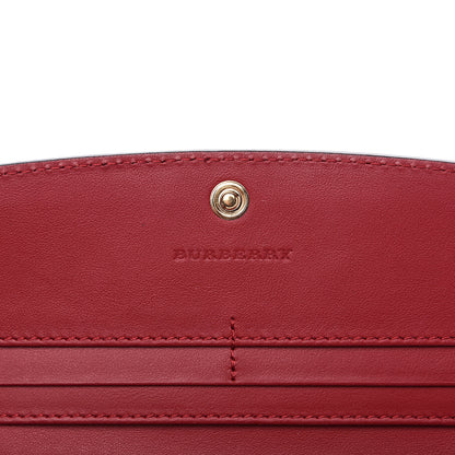 Burberry Calfskin House Check Continental Wallet Red 5 of 9