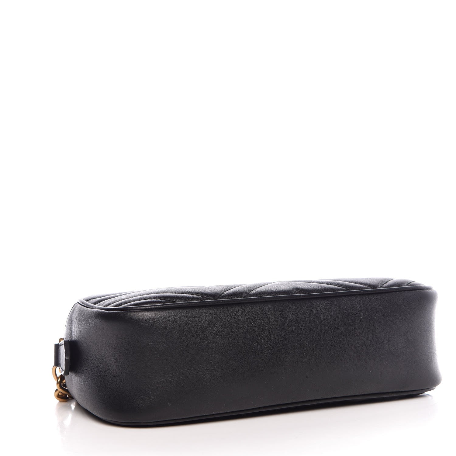 Gucci Calfskin Matelasse Small GG Marmont Chain Shoulder Bag Black 4 of 7