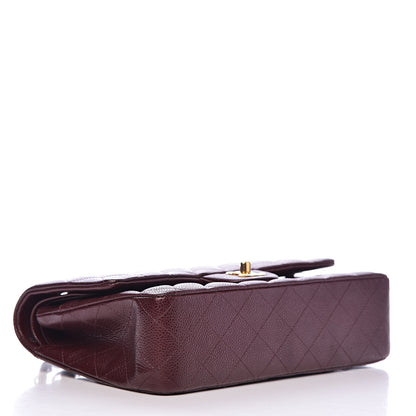 Chanel Caviar Quilted Medium Double Flap Dark Red 4 of 12