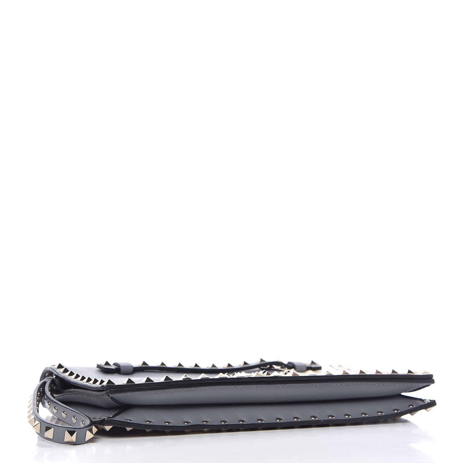 Valentino Garavani Nappa Monogram Kimono 1997 Print Rockstud Wristlet Clutch Grey 4 of 9