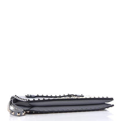 Valentino Garavani Nappa Monogram Kimono 1997 Print Rockstud Wristlet Clutch Grey 4 of 9