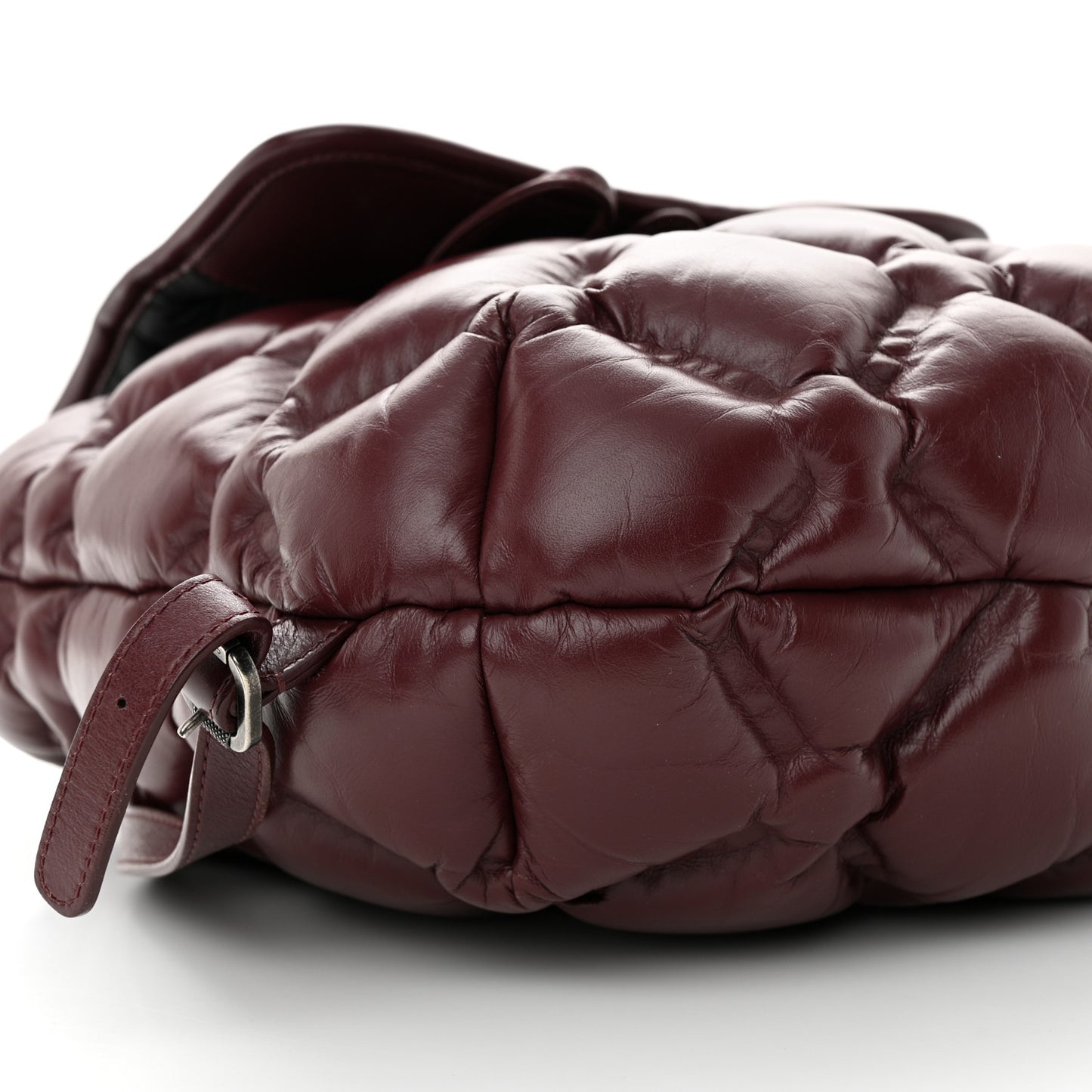 Calfskin Quilted Chesterfield Backpack Burgundy