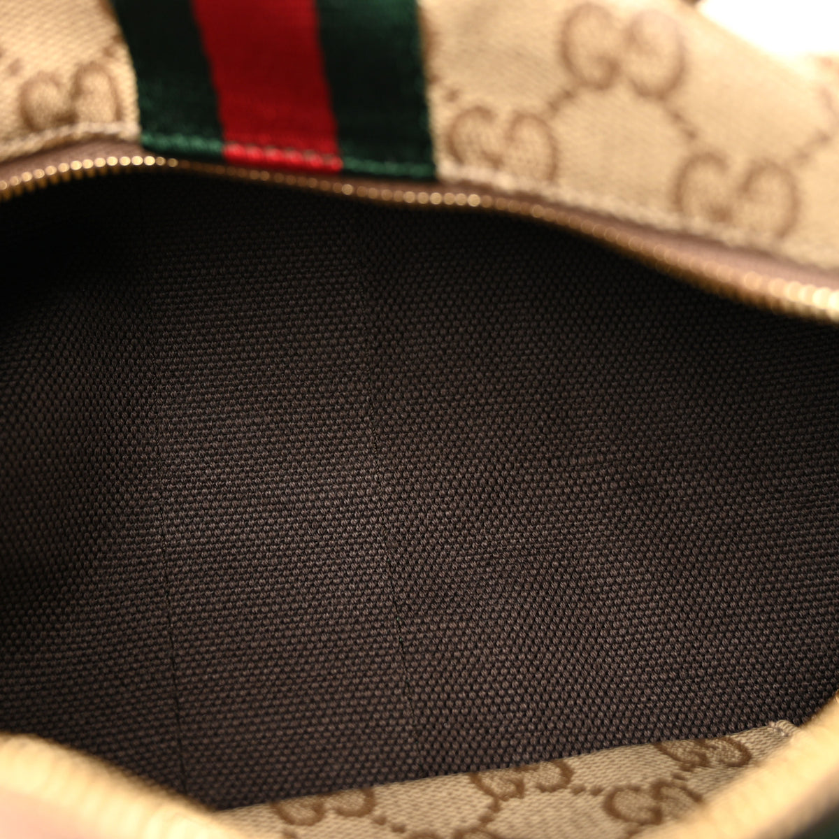 Gucci GG Monogram Web Mini Boston Bag Sand Dark Brown 5 of 11