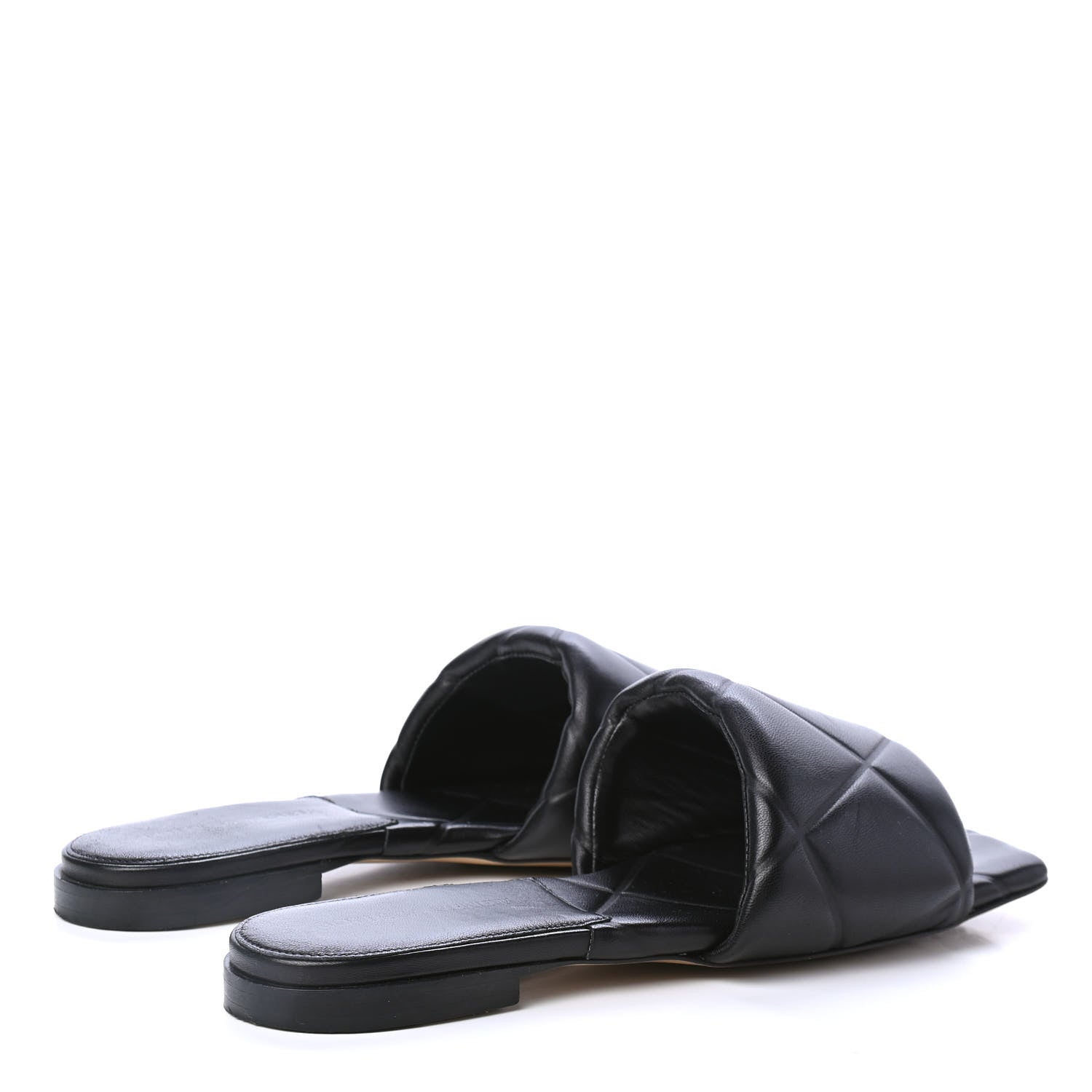 Bottega Veneta Nappa Quilted Rubber Lido Flat Sandals 36.5 Black 3 of 4