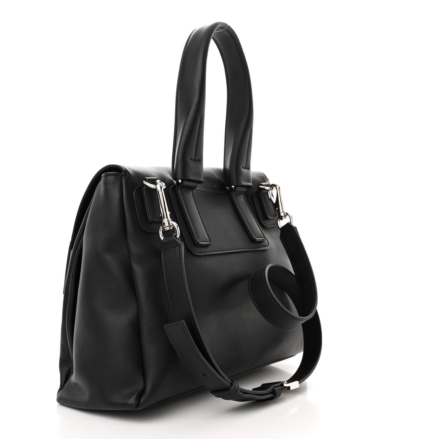 Givenchy Calfskin Small Pandora Pure Flap Bag Black White 3 of 14