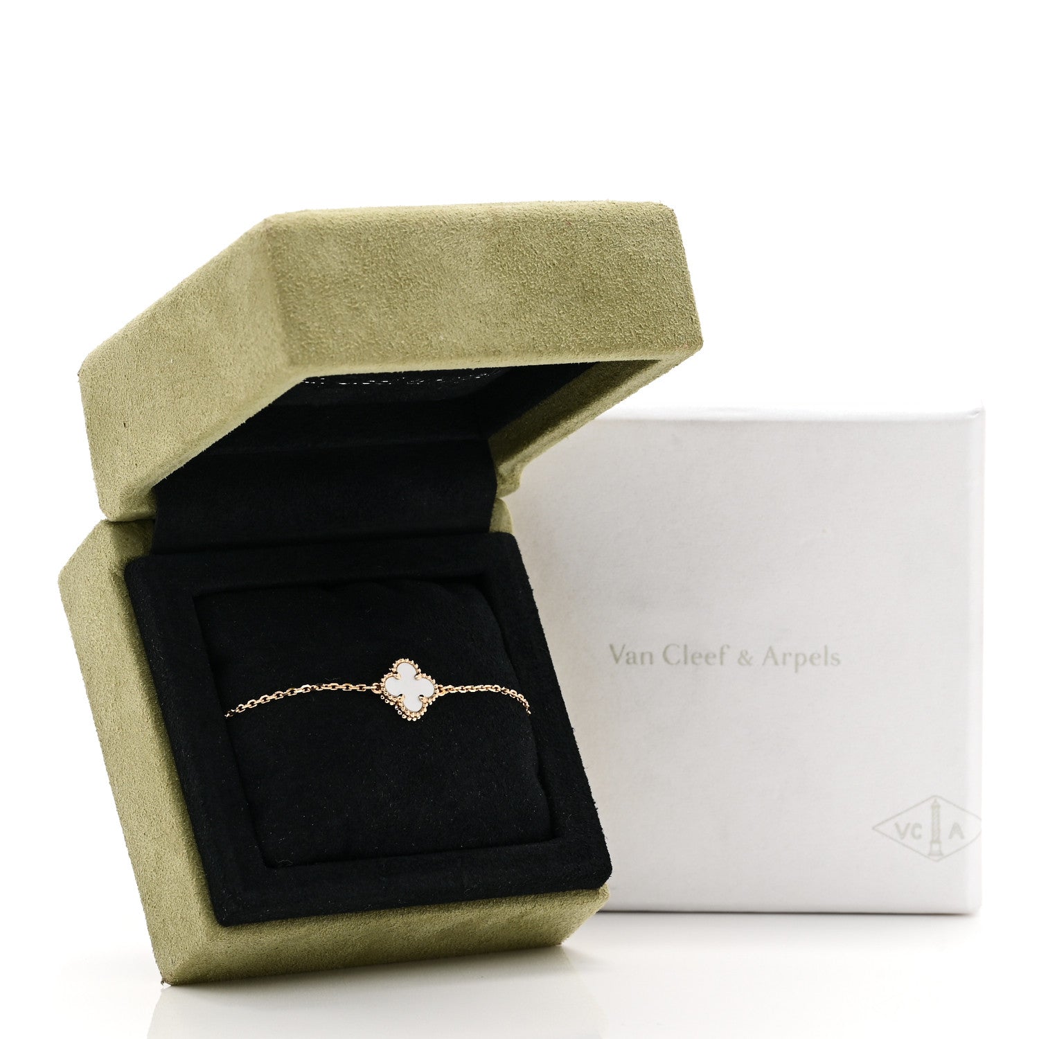 Van Cleef & Arpels 18K Yellow Gold Mother of Pearl Sweet Alhambra Bracelet 5 of 5