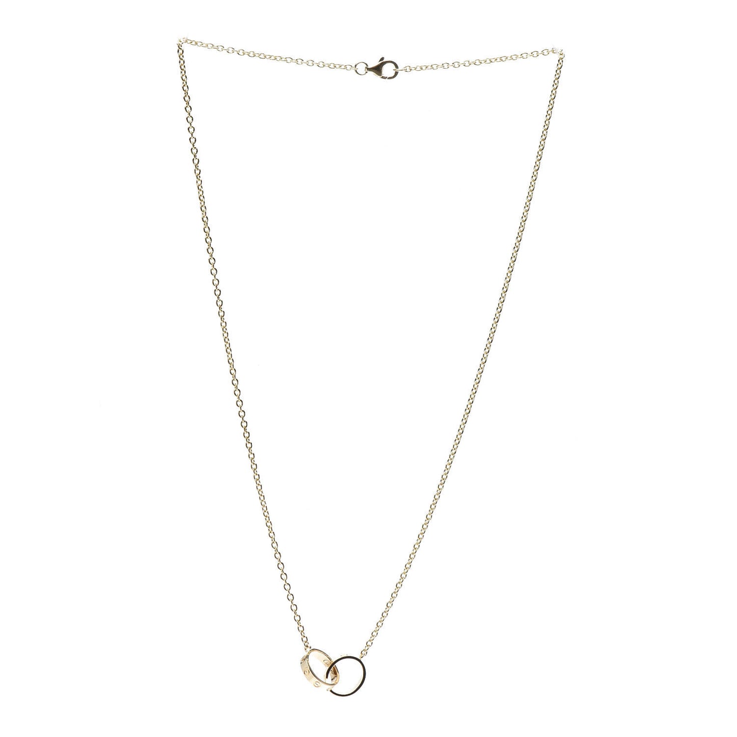 18K Yellow Gold Interlocking LOVE Necklace