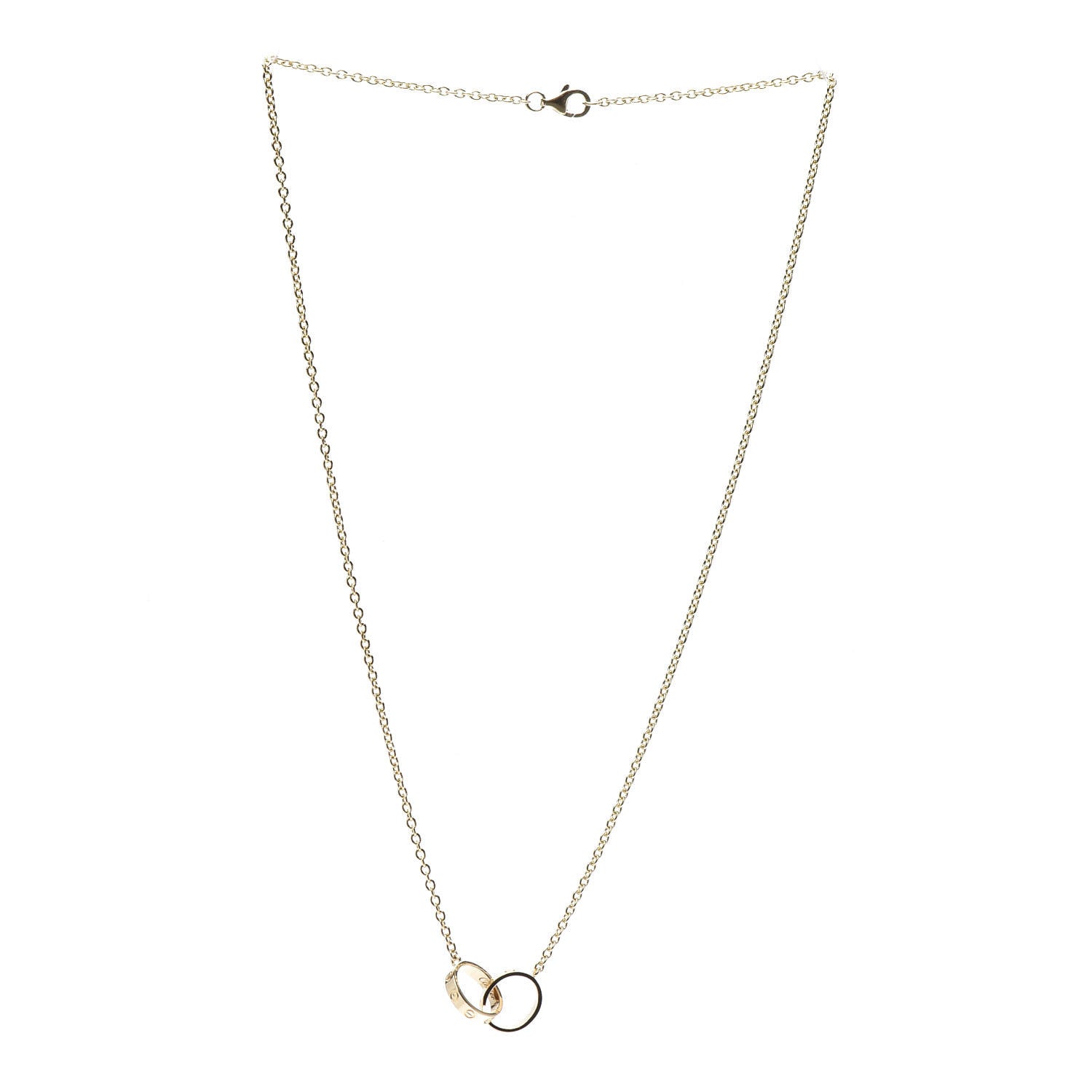 Cartier 18K Yellow Gold Interlocking LOVE Necklace 3 of 7