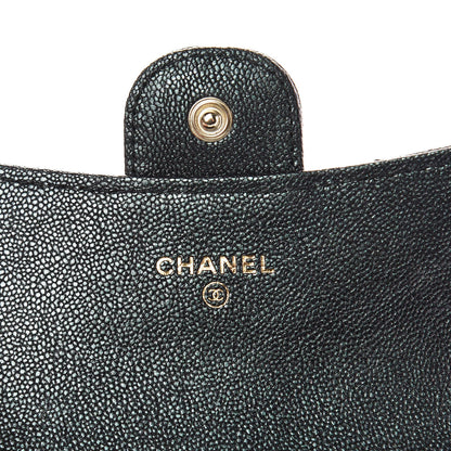 Chanel Iridescent Caviar Quilted Flap Card Holder Black 6 of 9
