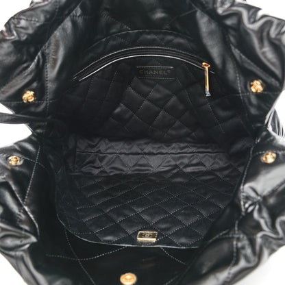 Chanel Shiny Calfskin Quilted Small Chanel 22 Black 6 of 12