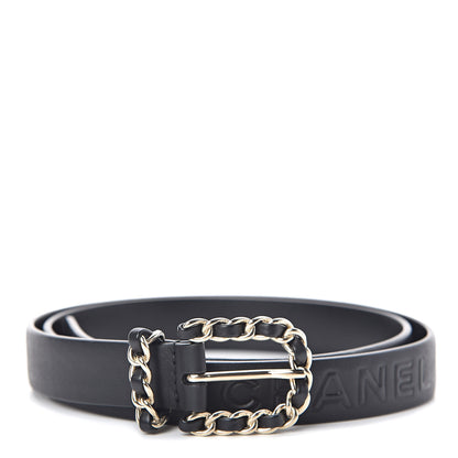 Chanel Calfskin Chain Belt 80 32 Black 1 of 5