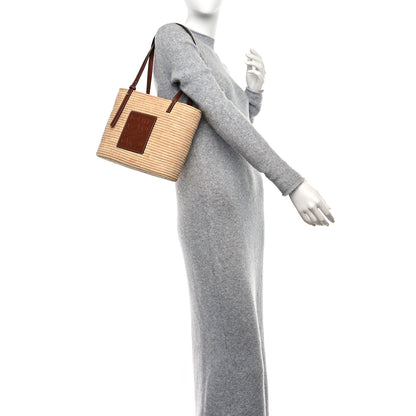 Loewe Raffia Small Square Basket Tote Bag Natural Tan 2 of 8