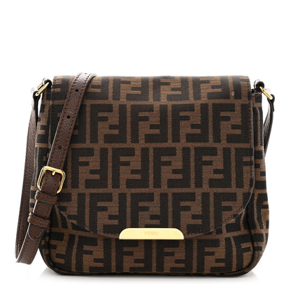 Fendi Zucca Vitello Artic Small Messenger Bag Tobacco Castagna 1 of 14