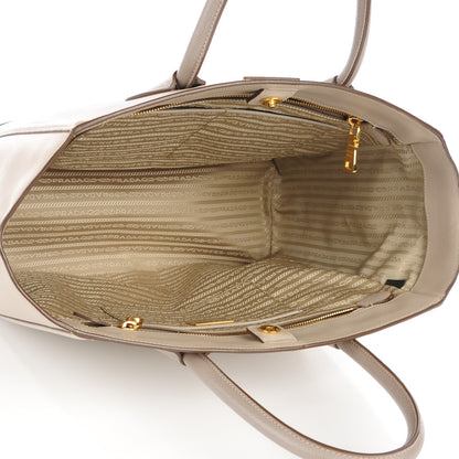 Prada Saffiano Bi-Color Tote Pomice Argilla 5 of 9