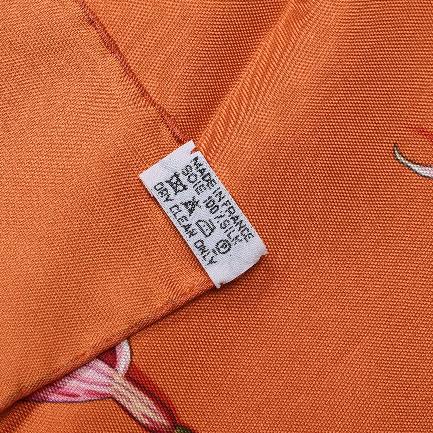 Hermes Silk Fleurs De Fuchsia Scarf 90 Orange 6 of 6