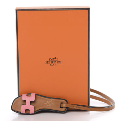Hermes Epsom Butler Calfskin Hunter Oran Nano Bag Charm Rose Confetti Sable 5 of 5