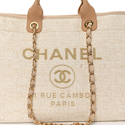 Chanel Canvas Medium Deauville Tote Light Beige 7 of 11