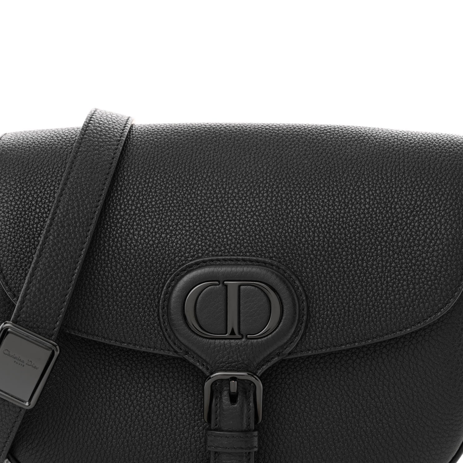 Christian Dior Grained Calfskin Medium Bobby Flap Black 8 of 12
