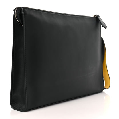 Fendi Vitello Grace Light Logo Clutch Bag Black Sunflower 3 of 9